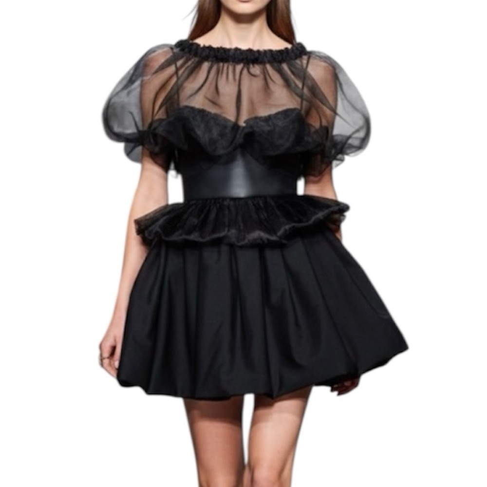 NWT Nicklas Skovgaard AnnaBelle Black Mini Dress Size Small
